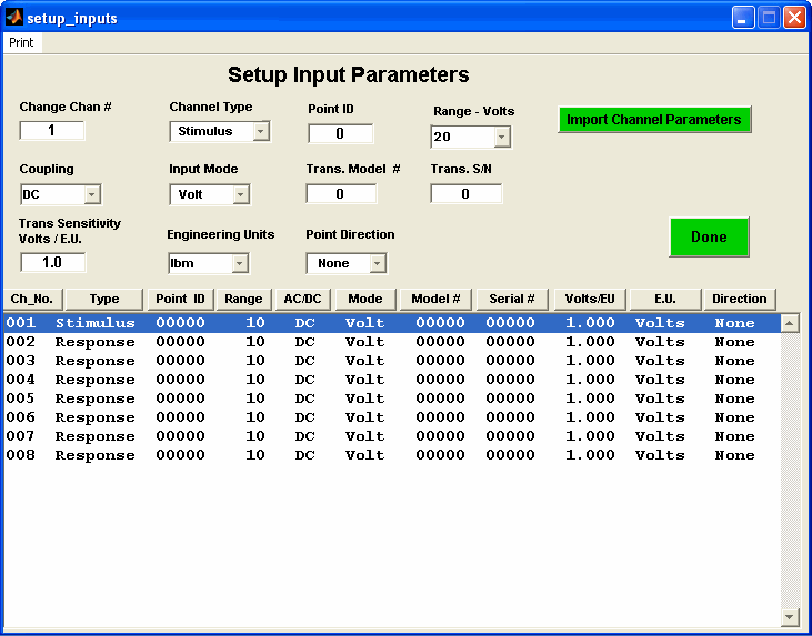 Setup Parameters1